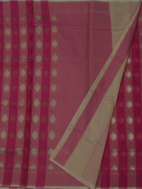 

Pothys Pink Printed Jute Cotton Saree