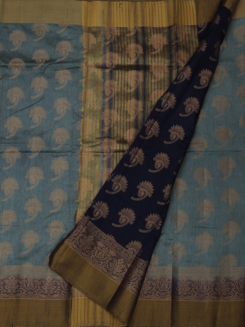 

Pothys Grey Woven Design Jute Silk Saree