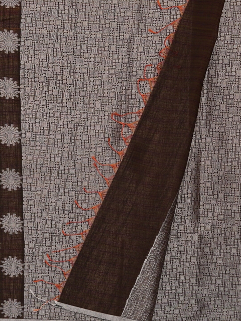 

Pothys Brown Woven Design Cotton Blend Saree