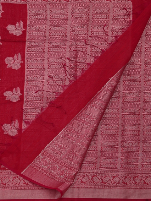 

Pothys Magenta & Pink Cotton Blend Woven Design Saree