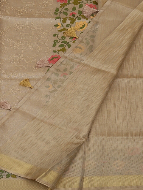 

Pothys Beige Woven Design Art Silk Saree