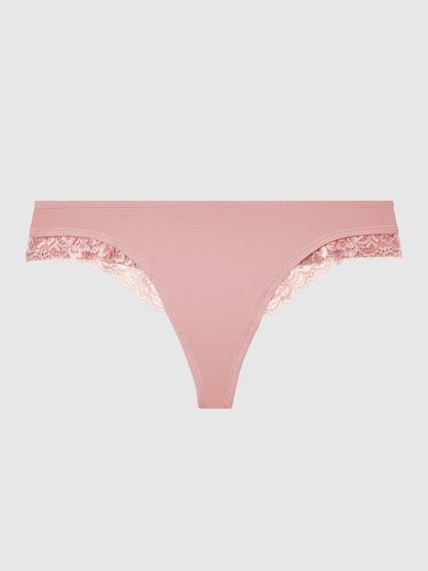 

La Senza Women Peach-Coloured Solid Remix Ultrasoft Thongs 11152282-91Q8