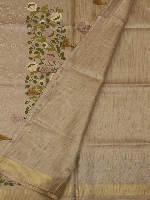 

Pothys Gold & Green Art Silk Woven Design Saree