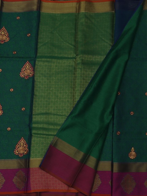 

Pothys Green & Pink Art Silk Embroidered Saree