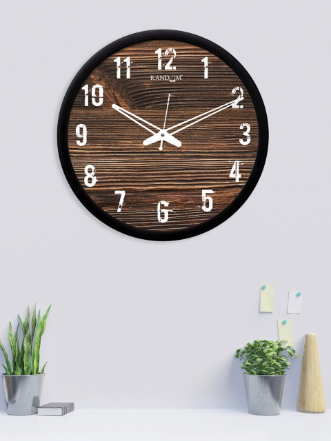 

RANDOM Brown Round Printed Analogue Wall Clock (30.48 cm x 30.48 cm)
