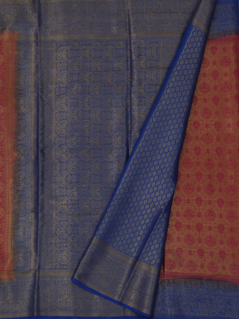

Pothys Maroon & Navy Blue Jute Silk Woven Design Saree