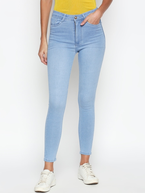 

PURPLE WATER Women Blue Slim Fit High-Rise Clean Look Jeans