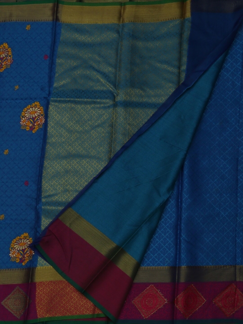 

Pothys Blue Woven Design Art Silk Saree