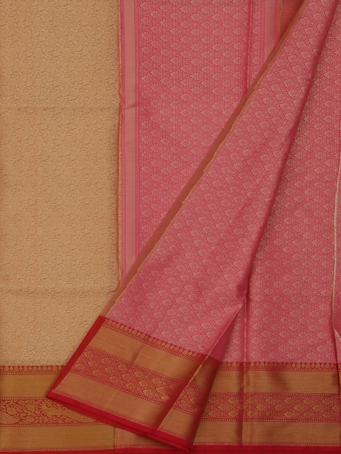 

Pothys Pink & Cream-Coloured Jute Silk Woven Design Saree