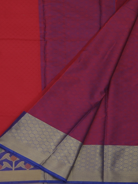 

Pothys Magenta & Red Jute Silk Woven Design Saree