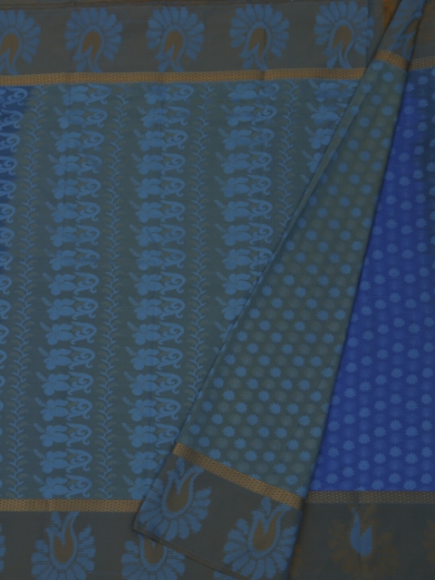 

Pothys Blue Printed Art Silk Saree
