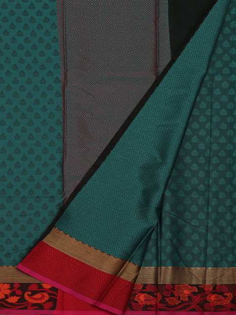 

Pothys Green Woven Design Jute Silk Saree
