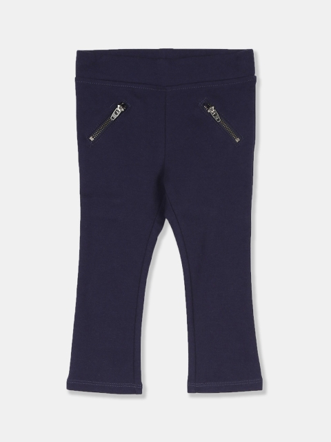 

The Childrens Place Girls Blue Regular Fit Solid Treggings