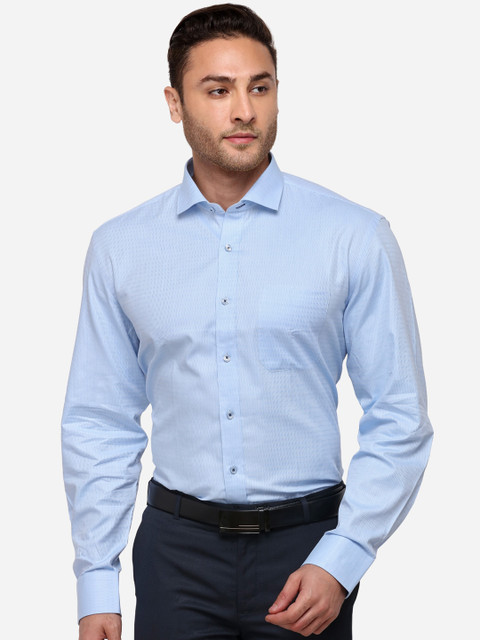 

JADE BLUE Men Blue Regular Fit Self Design Formal Shirt