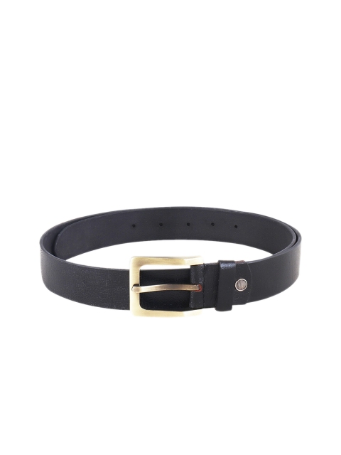

TnW Men Black Solid Belt