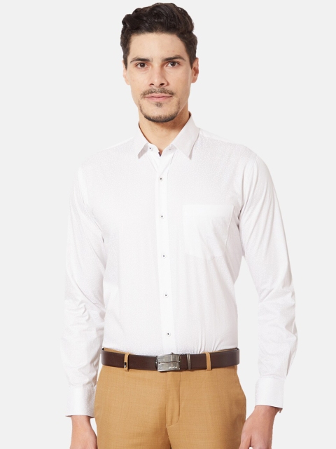 

Oxemberg Men White Slim Fit Solid Formal Shirt