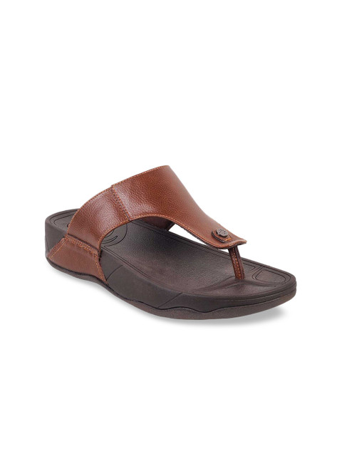 

WALKWAY Men Tan Brown Comfort Sandals