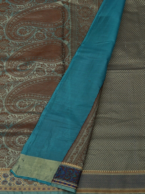 

Pothys Pink & Blue Jute Silk Woven Design Saree