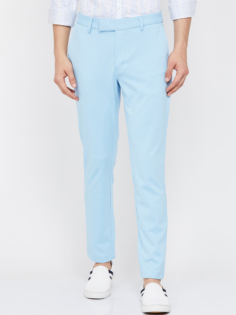 

Bossini Men Blue Regular Fit Solid Regular Trousers