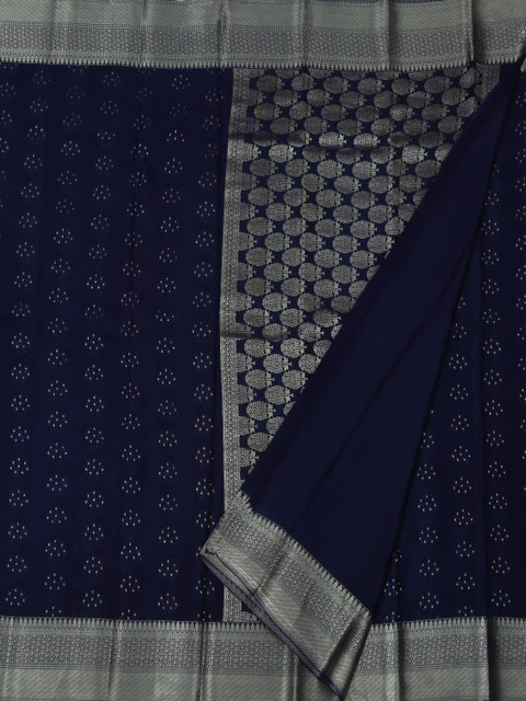 

Pothys Navy Blue Printed Pure Crepe Saree