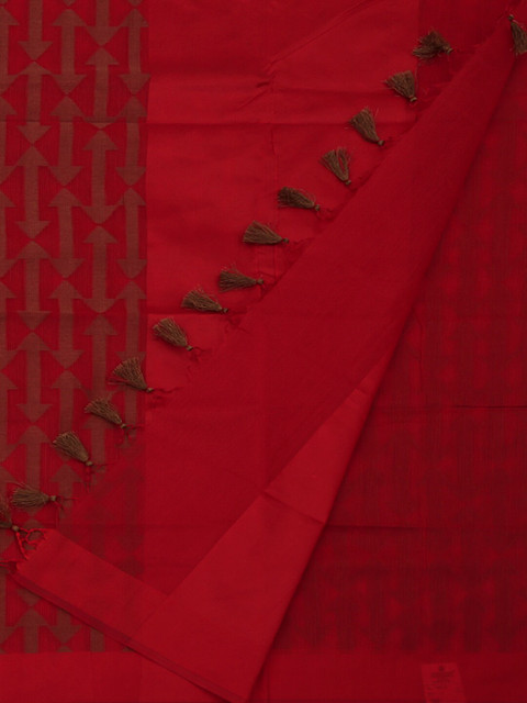 

Pothys Red Woven Design Supernet Saree