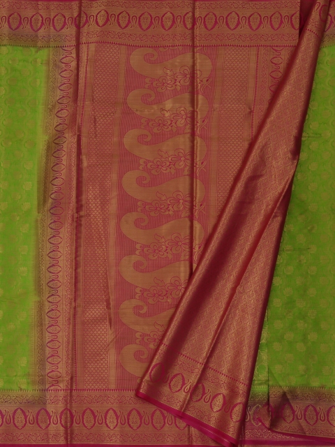 

Pothys Green & Pink Jute Silk Woven Design Saree