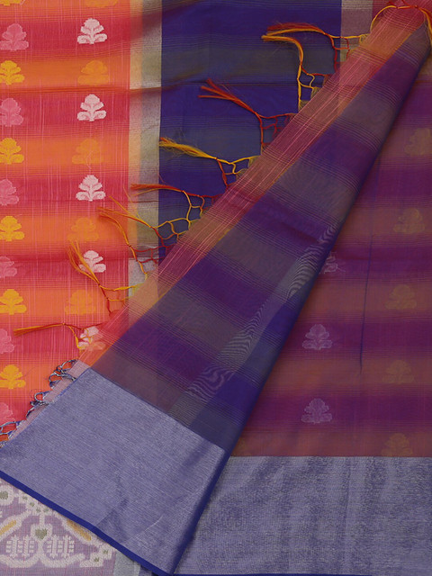 

Pothys Purple Woven Design Cotton Blend Saree