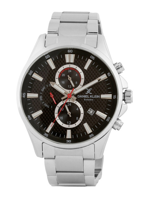 

Daniel Klein Men Black & Silver-Toned Analogue Watch