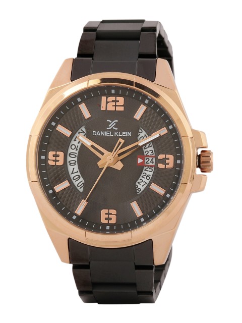 

Daniel Klein Men Black & Gold-Toned Analogue Watch