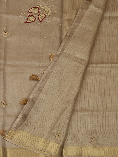 

Pothys Gold-Toned Woven Design Art Silk Saree
