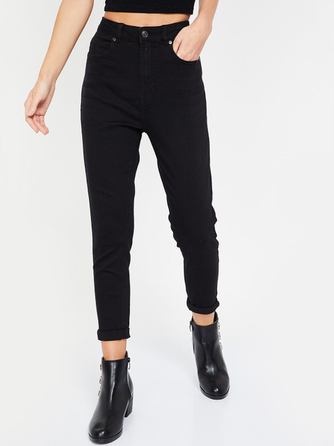 

Fame Forever by Lifestyle Women Black Super Skinny Fit Mid-Rise Cropped Clean Look Jeans