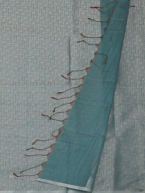 

Pothys Blue Woven Design Cotton Blend Saree
