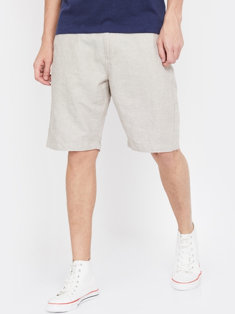 

Fame Forever by Lifestyle Men Beige Solid Regular Fit Regular Shorts