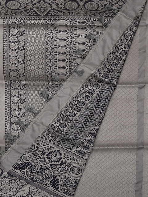 

Pothys Grey Woven Design Art Silk Saree