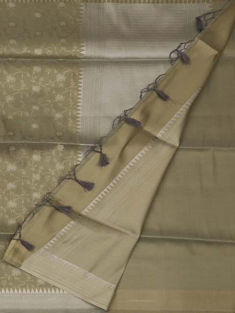 

Pothys Olive Green Woven Design Art Silk Saree