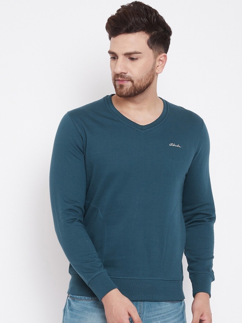 

Adobe Men Teal Green Solid Sweatshirt