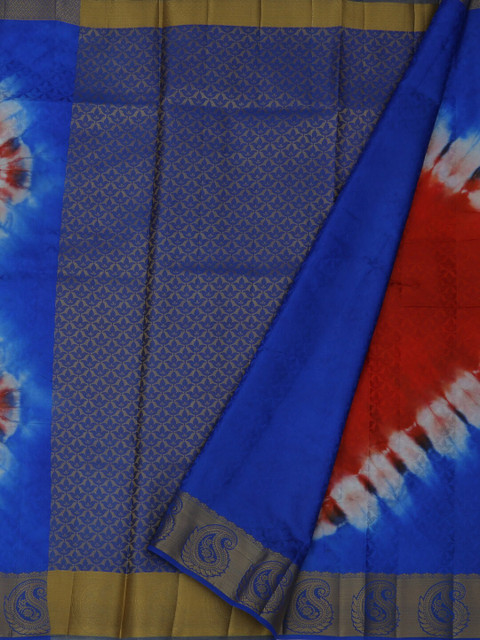 

Pothys Blue Woven Design Jute Silk Saree