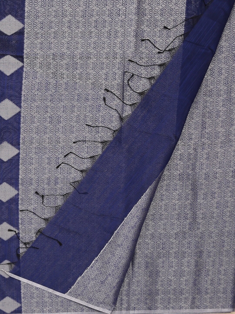 

Pothys Navy Blue Woven Design Cotton Blend Saree