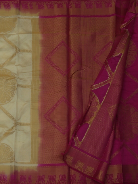 

Pothys Cream-Coloured Woven Design Jute Silk Saree