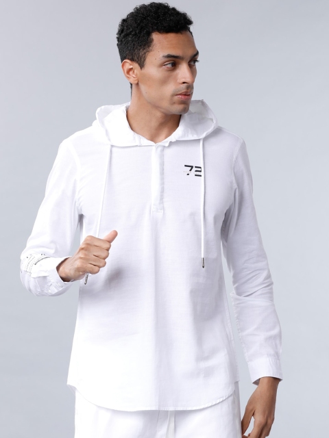 

Ecko Unltd Men White & Black Slim Fit Printed Casual Shacket