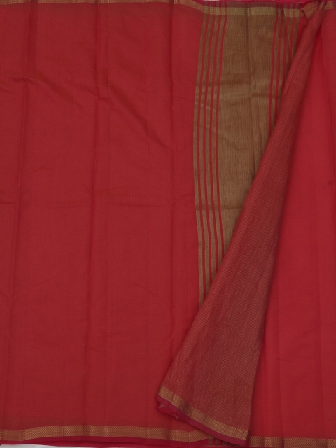 

Pothys Orange Solid Jute Silk Saree