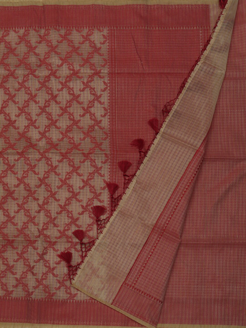

Pothys Pink Woven Design Jute Cotton Saree