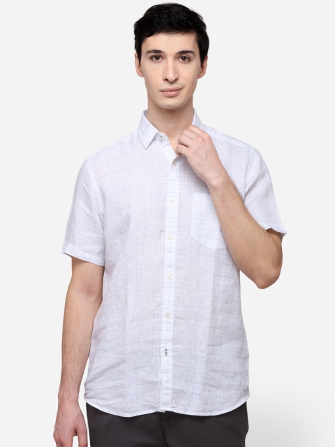 

JADE BLUE Men White Slim Fit Solid Casual Shirt