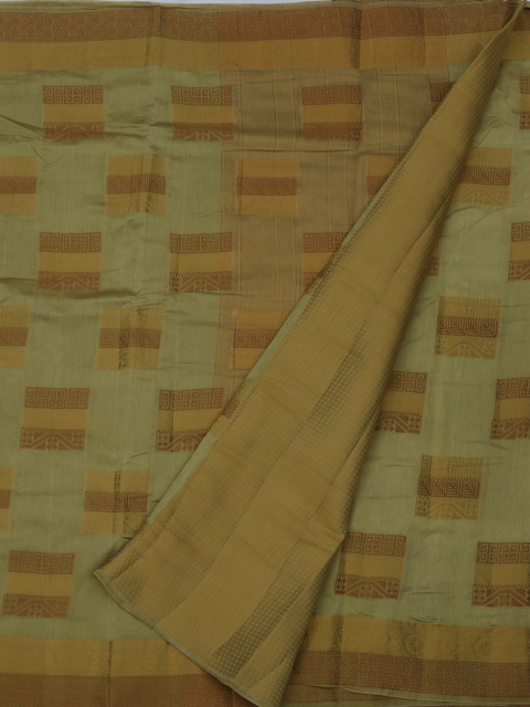 

Pothys Green Woven Design Jute Silk Saree