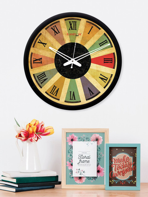 

RANDOM Multicoloured Round Printed 30.5 cm Analogue Wall Clock, Multi
