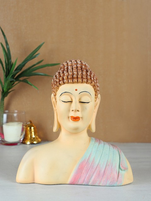 

TIED RIBBONS Cream-Coloured and Brown Buddha Showpiece