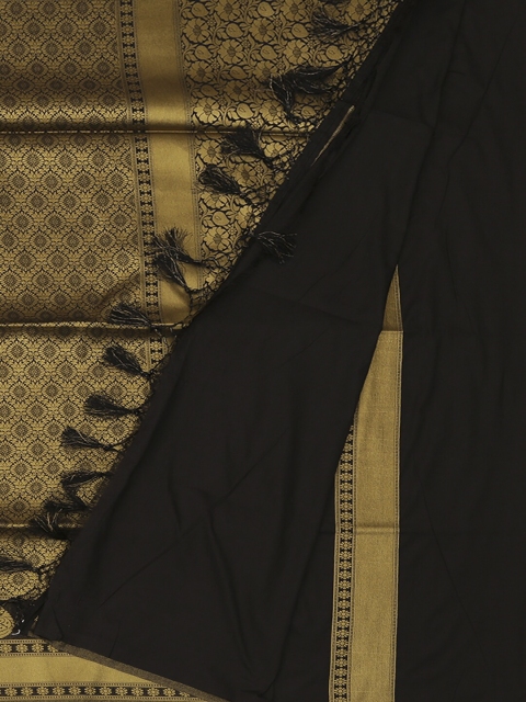 

Pothys Black & Gold-Toned Art Silk Woven Design Saree