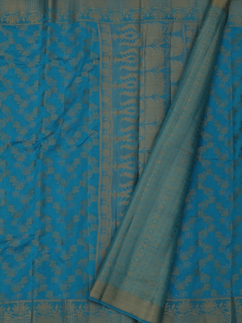 

Pothys Blue & Gold-Coloured Jute Silk Woven Design Saree