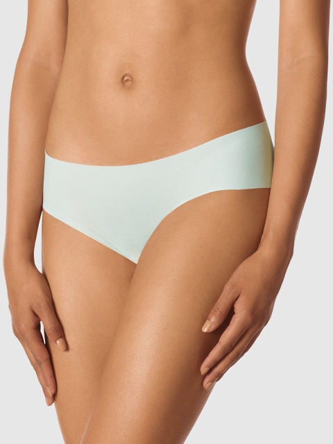 

La Senza Women Blue Solid Seamless No Show Basic Briefs 11152315-30QQ