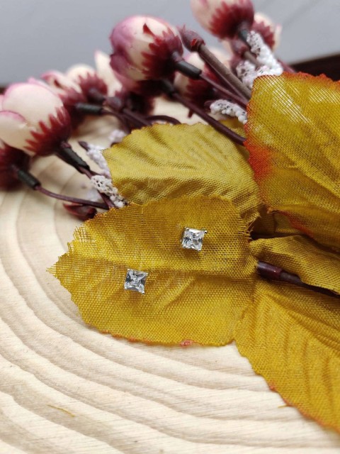 

Sia Art Jewellery Silver-Plated Square Studs